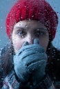 Cold Woman Royalty Free Stock Photo