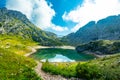Coldai lake trail. Dolomites, Italy Royalty Free Stock Photo