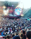 A Coldplay concert in Berlin with Chris Martin.