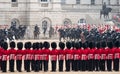 Coldstream Guards at the Trooping the Colour, military ceremony at Horse Guards Parade, London, UK.