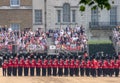 Coldstream Guards at the Trooping the Colour, military ceremony at Horse Guards Parade, London, UK.