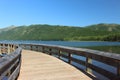 Coldwater Lake wooden bridge Royalty Free Stock Photo