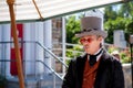 Coldwater, Ontario Canada - Aug 6, 2016 : man walking around at the annual steampunk festival