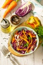 Cole Slaw. Cabbage salad in a bowl. Royalty Free Stock Photo