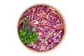 cole slaw salad with red cabbage on a white background for a food delivery site 5 Royalty Free Stock Photo