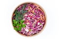 cole slaw salad with red cabbage on a white background for a food delivery site 6 Royalty Free Stock Photo