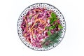 cole slaw salad with red cabbage on a white background for a food delivery site 3 Royalty Free Stock Photo