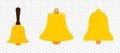 Colection bells. school bell icon. church bell icon. christmas bell icon