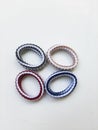 Colection of hair ties with white background Royalty Free Stock Photo