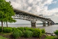 Coleman Bridge on the York River Royalty Free Stock Photo