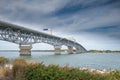 Coleman Bridge in Yorktown Virginia over the York river Royalty Free Stock Photo