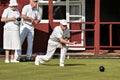 COLEMAN'S HATCH, SUSSEX/UK - JUNE 27 : Lawn bowls match at Colem Royalty Free Stock Photo