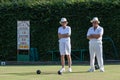 COLEMAN'S HATCH, SUSSEX/UK - JUNE 27 : Lawn bowls match at Colem Royalty Free Stock Photo