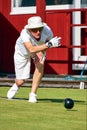 COLEMAN'S HATCH, SUSSEX/UK - JUNE 27 : Lawn bowls match at Colem Royalty Free Stock Photo