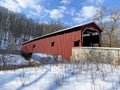 Colemanville Covered Bridge located in historic Amish county of Lancaster in Pennsylvania Royalty Free Stock Photo