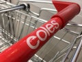 Coles logo on supermarket trolley