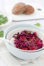Coleslaw made with red cabbage Royalty Free Stock Photo