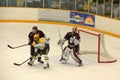 Colgate Goalie #31 in NCAA Hockey Game Royalty Free Stock Photo