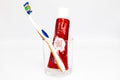 Colgate Max White Toothpaste produced by Colgate-Palmolive Royalty Free Stock Photo