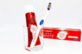 Colgate Max White Toothpaste produced by Colgate-Palmolive Royalty Free Stock Photo