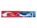 Colgate Travel Toothbrush on White Backdrop Royalty Free Stock Photo