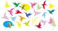 Colibri, hummingbirds, bird, tropical, background.