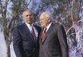 Colin Powell and Cheney at a Bush/Cheney campaign rally in Costa Mesa, CA, 2000