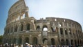 Coliseum ancient amphitheater in Rome, Italy, tourists enjoying summer tour Royalty Free Stock Photo