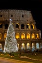 Coliseum and Christmas Tree