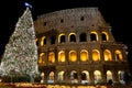 Coliseum and Christmas Tree