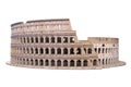 Coliseum, Colosseum isolated on white. Architectural and historic symbol of Rome and Italy, Royalty Free Stock Photo