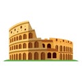 Coliseum or Colosseum of Rome. Italian ancient amphitheatre