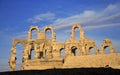 Coliseum of El Jem Tunisia. Ancient amphitheatre Royalty Free Stock Photo