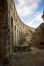 Coliseum of El Jem Tunisia. Ancient amphitheatre Royalty Free Stock Photo