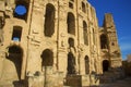 Coliseum of El Jem Tunisia. Ancient amphitheatre Royalty Free Stock Photo
