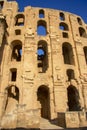 Coliseum of El Jem Tunisia. Ancient amphitheatre Royalty Free Stock Photo