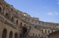 Coliseum of El Jem Tunisia. Ancient amphitheatre Royalty Free Stock Photo