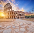 Coliseum Amphitheatrum Flavium or Colosseo, Rome, Italy Royalty Free Stock Photo