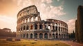 Coliseum or Flavian Amphitheatre at Rome, Italy