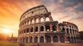 Coliseum or Flavian Amphitheatre at Rome, Italy