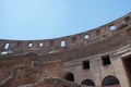 He Coliseum on the inside, Roman architecture with stones. Ancient and historical monument in Europe. Colosseum.