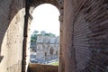 Arch of Constantine view from Top floors of Colosseum - Rome, Italy Royalty Free Stock Photo