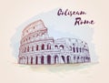 Coliseum in Rome Italy, Ancient architecture Royalty Free Stock Photo