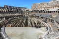 Coliseum. Rome. Italy. Interior view of the Colosseum. Arena. Seats for spectators form seven ring levels Royalty Free Stock Photo