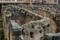 Coliseum. Rome. Italy. Interior view of the Colosseum. Arena. Seats for spectators form seven ring levels Royalty Free Stock Photo