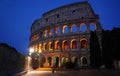 Coliseum Rome Italy, side view at night Royalty Free Stock Photo