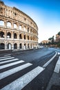 The Coliseum in Rome at sunrise