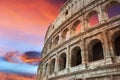 Coliseum at sunset Royalty Free Stock Photo