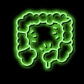 colitis disease neon glow icon illustration