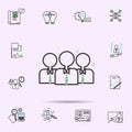 collaborate colored icon. business icons universal set for web and mobile Royalty Free Stock Photo
